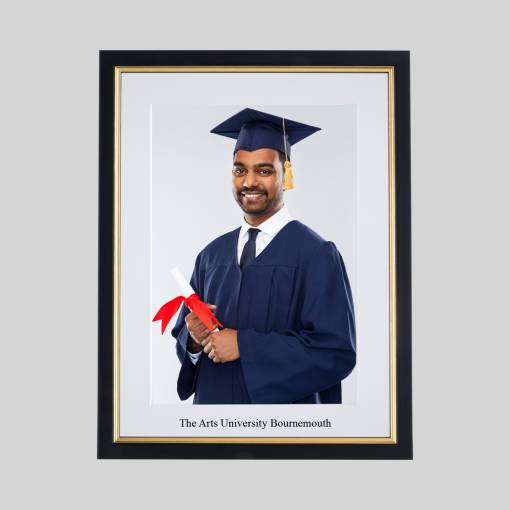 The Arts University Bournemouth Graduation 10 x 8 Photo Frame - Black & Gold