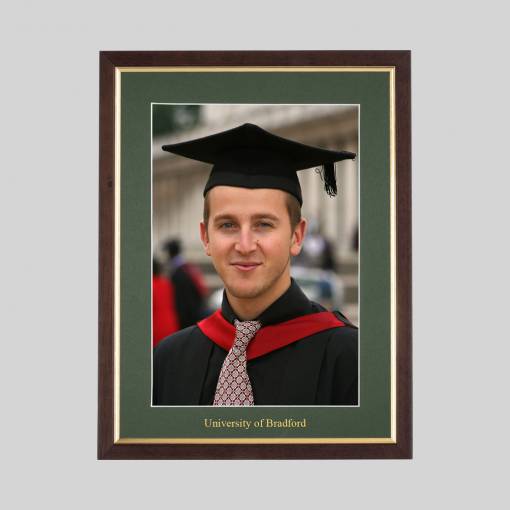 University of Bradford Graduation 10 x 8 Photo Frame - Teak Gold