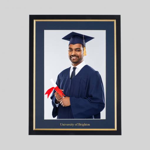 University of Brighton Graduation 10 x 8 Photo Frame - Black & Gold