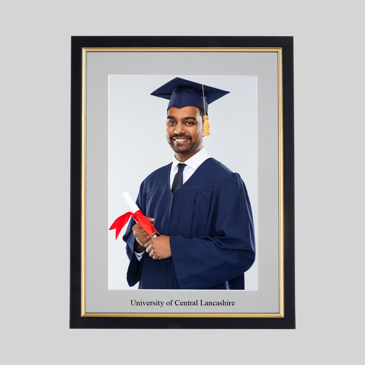 University of Central Lancashire Graduation 10 x 8 Photo Frame - Black & Gold