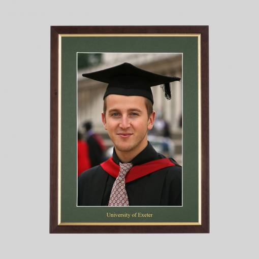 University of Exeter Graduation 10 x 8 Photo Frame - Teak Gold