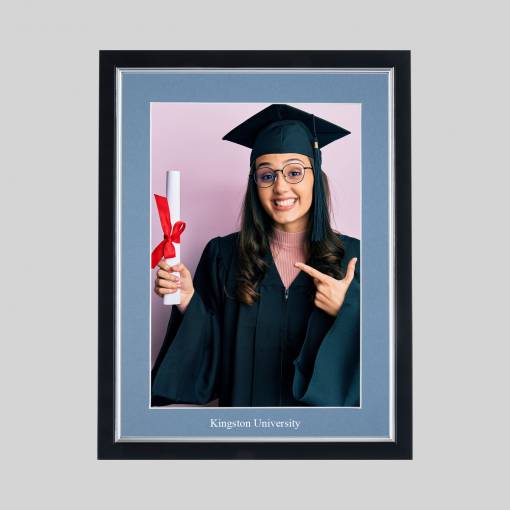 Kingston University Graduation 10 x 8 Photo Frame - Black & Silver