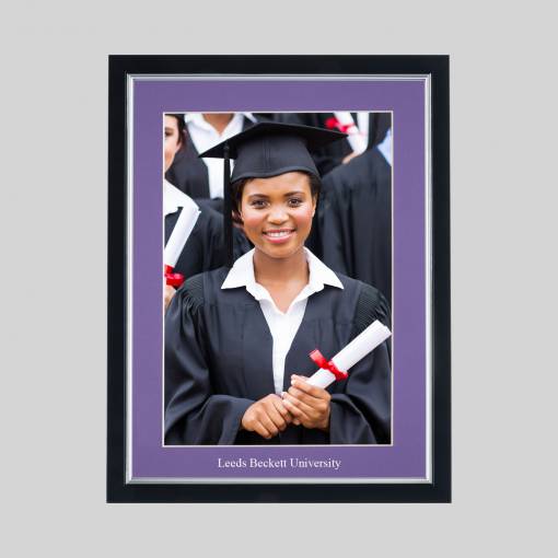 Leeds Beckett University Graduation 10 x 8 Photo Frame - Black & Silver