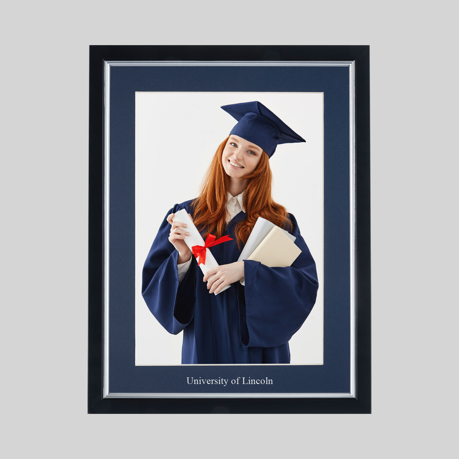 University of Lincoln Graduation 10 x 8 Photo Frame - Black & Silver