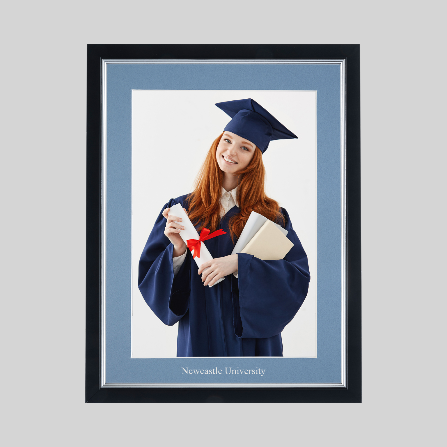 Newcastle University Graduation 10 x 8 Photo Frame - Black & Silver