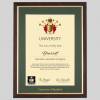 University of Bradford A4 graduation certificate Frame in Teak and Gold