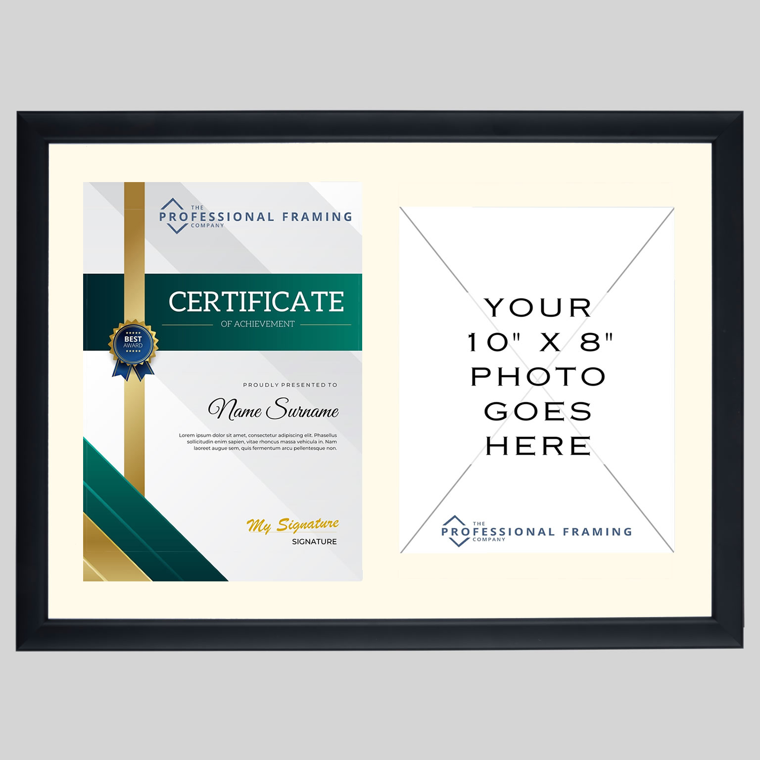 Frame for your A4 certificate or diploma and a 10x8 photo ...