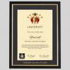 Goldsmith University of London A4 graduation certificate Frame in Black and Gold