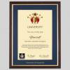 University of Greenwich A4 graduation certificate Frame in Teak and Gold
