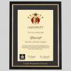 London Metropolitan University A4 graduation certificate Frame in Black and Gold
