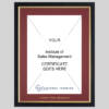 Institute of Sales Management certificate frame
